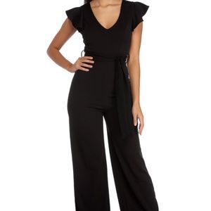 WINDSOR Black "Hearts Will Flutter" Jumpsuit
